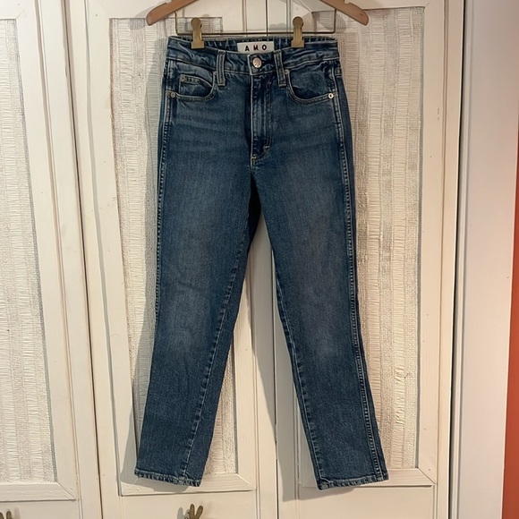AMO Chelsea Crop Hope High Rise Straight Jeans in hope 24 - Picture 3 of 11